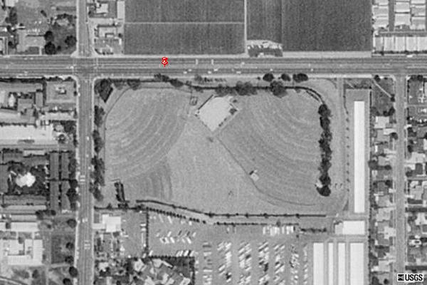 Ariel View of location of Buena Park/Lincoln Drive-In.No longer there.