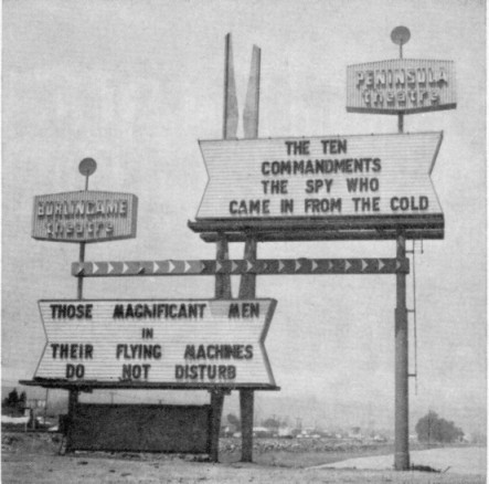 Note that in the beginning each screen had its own identity: one was the Burlingame and the other the Peninsula.