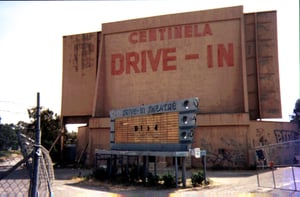 screen tower, marquee, and box office