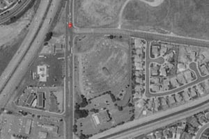 TerraServer Image, taken 1993. Site has since been demolished and redeveloped into a shopping center.