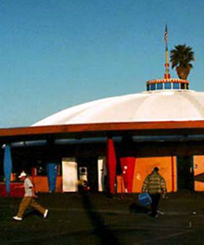 A view of the projection booth and concession stand of the Coliseum 4 Drive-In. Photo courtesy of Richard Peterson.