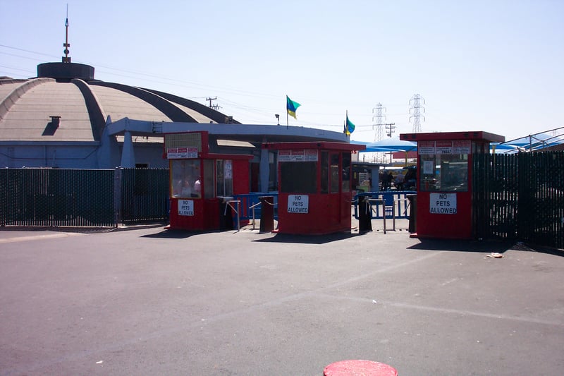 Former ticket booths.