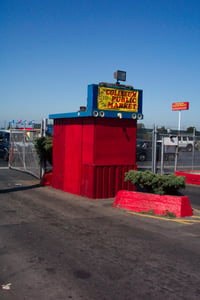 Old ticket booth. This one is in it's original location for cars to enter.