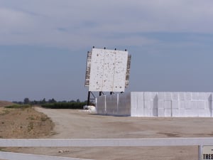 Remains of the screen tower still standing