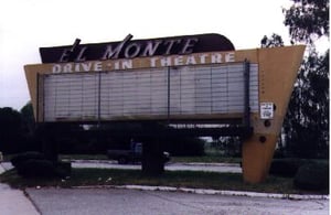 closeup of the marquee, taken sometime in the '90s before its 1998 demolition.