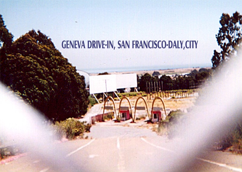 THE ENTRANCE GATE OF THE GENEVA DRIVE-IN JUST BEFORE BEING FLATTENED.