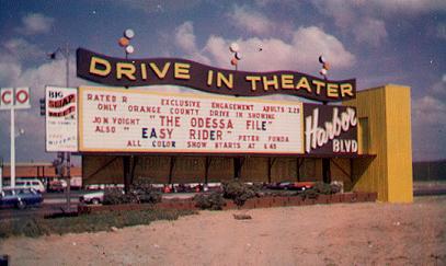 marquee shot, taken probably in the early to mid '70s based on the 2 listed movies shown