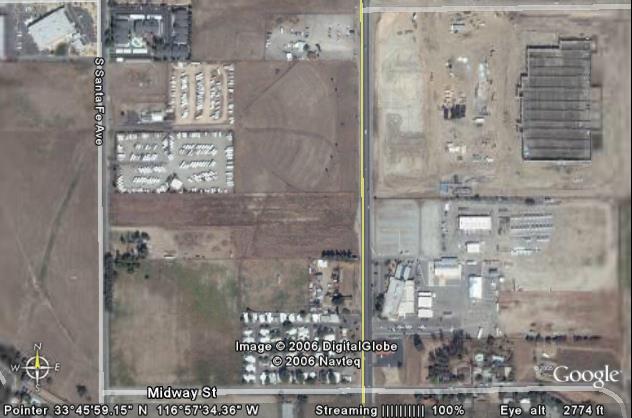 Shows site of Hemacinto drive-in, entrance was off of San Jacinto street (west side) just south of Commonwealth