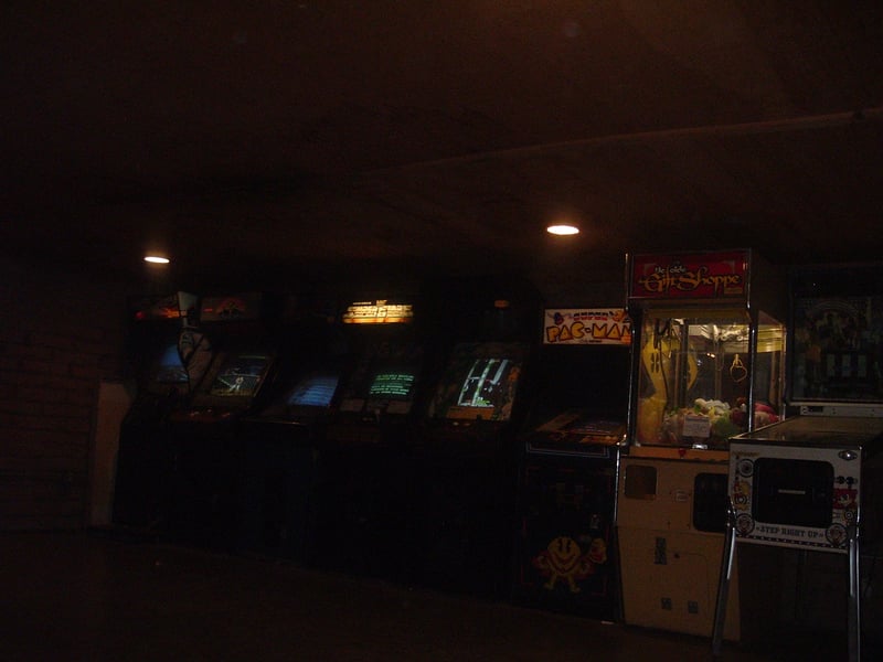 a game room thats inside the snack bar