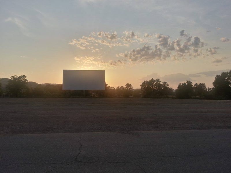 Beautiful sunsets are almost a nightly occurrence at Lakeport Auto Movies.