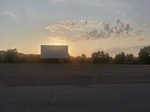 Beautiful sunsets are almost a nightly occurrence at Lakeport Auto Movies.