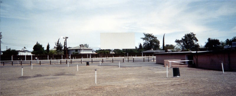 Panoramic view of screen and field