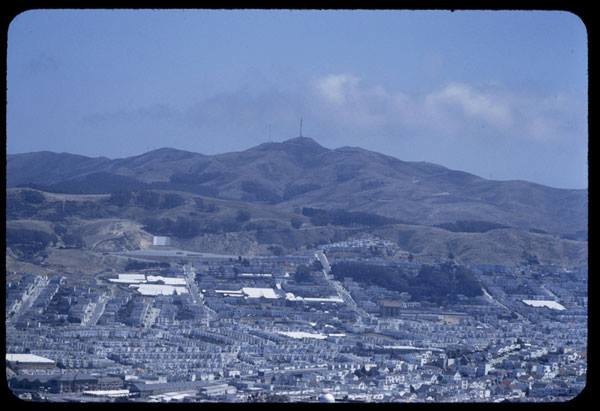 san bruno mtns you also see the Mission Drive ins far back......