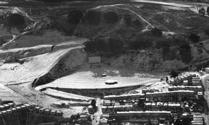 Mission drive in theater in snow storm 1962