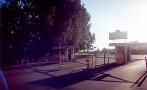 Entrance lanes and ticket booths