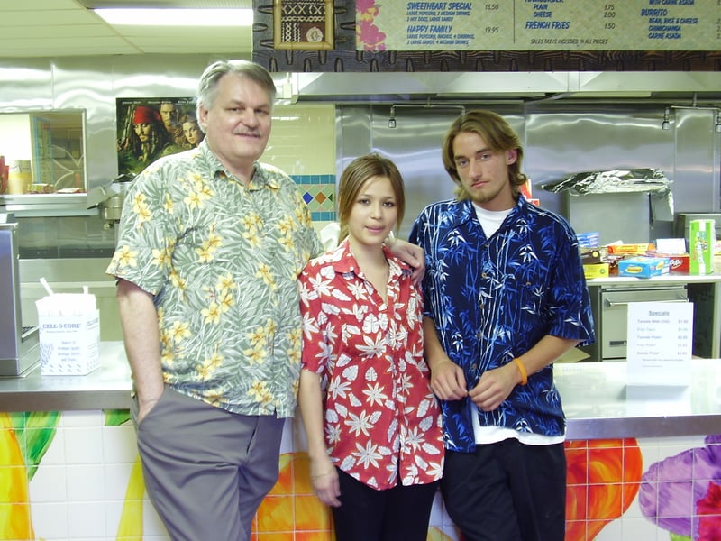 Manager Jeff Thurman and his attractive Snack Bar staff