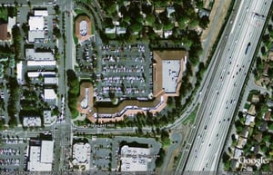 Aerial view of former drive-in site