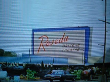 This is the back of the Reseda's screen from the road in Targets