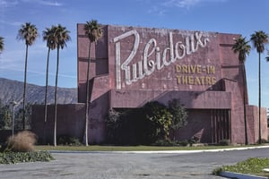 Screen tower from the book Ticket to Paradise by John Margolies & Emily Gwathmey. The winglike additions on the left and right is the Cinemascope screen that was added later.