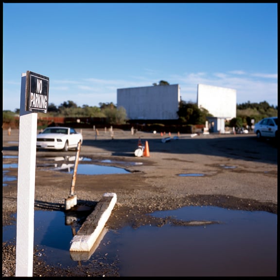 The Santa Barbara Drive-in on a flea market day.