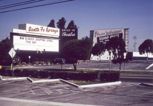 Marquee and back of screen