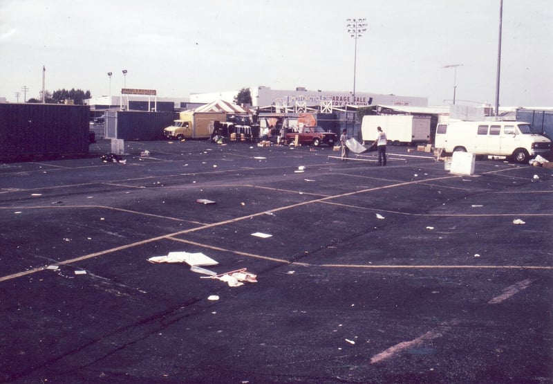 Activity on the lot during a swap meet