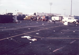 Activity on the lot during a swap meet