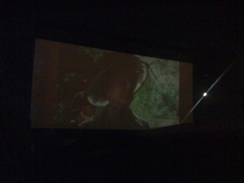 Nanny McPhee showing after Evan Almighty on Monday Oct 6th 2008. Moon on the right side of the screen.