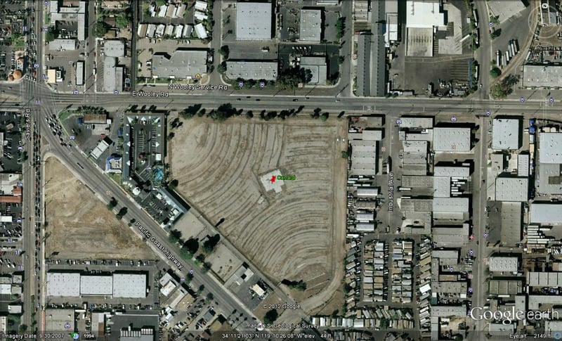 Google Earth image of former site