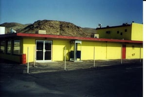 Side view of concessions building