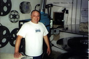 General Manager, Randy, in the projection booth