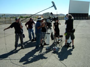 Back to the Skyline Drive-In to complete filming THE GHASTLY LOVE OF JOHNNY X.