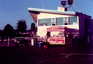 Projection booth and snack stand