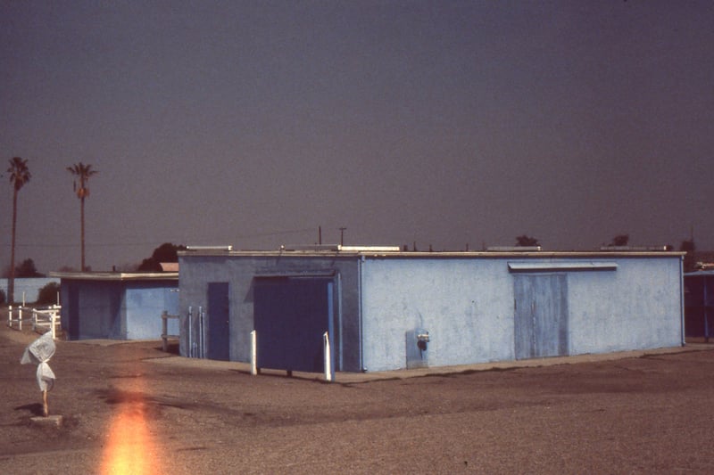 Snack bar and projection booth.  They were separate buildings.