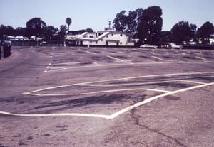 Projection/concession building seen from the distance