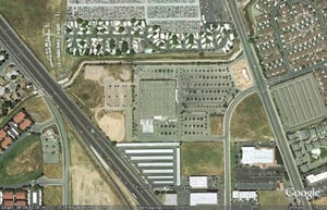 Aerial view of former drive-in site