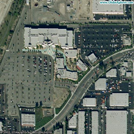 aerial pic of Century Stadium Promenade 25, on the former Stadium Drive-In site