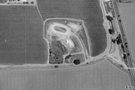 1994 Aerial photo of the Sunset Drive-in. Former site is located on Hwy 113 south of Woodland, near the intersection of 113 and the Railroad tracks. Looks like there's a home on the site today.