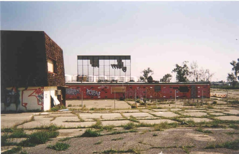 Projection house, snack bar, picnic area and remains of screen #1.
