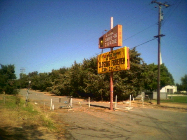 Marquee and entrance road, now blocked off