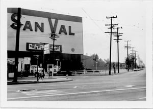 San Val Drive In.
Burbank, Calif.
Front marquee