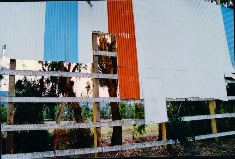 the tin  wall as you drive in to the drive in newbury park,ca.