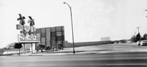 marquee and screen tower from the road