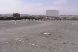 Parking spaces for screen 1, with screen 2 in the background