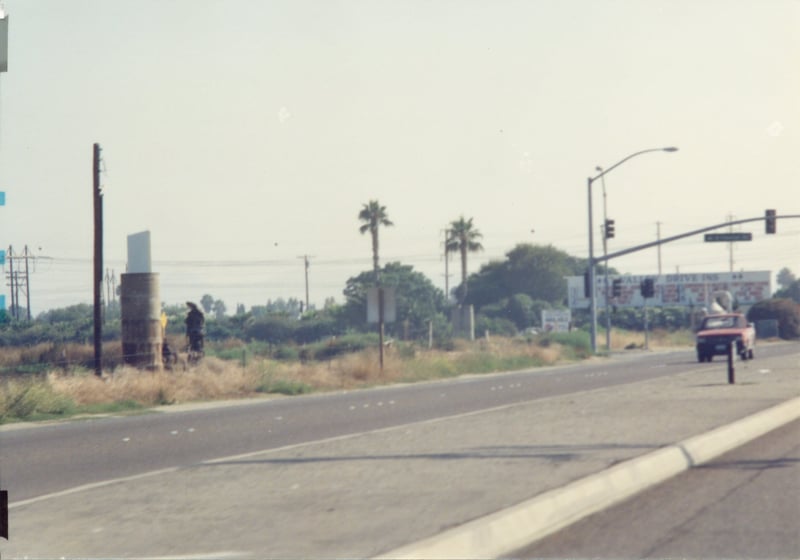 View of the marquee in its original location off Mission Avenue