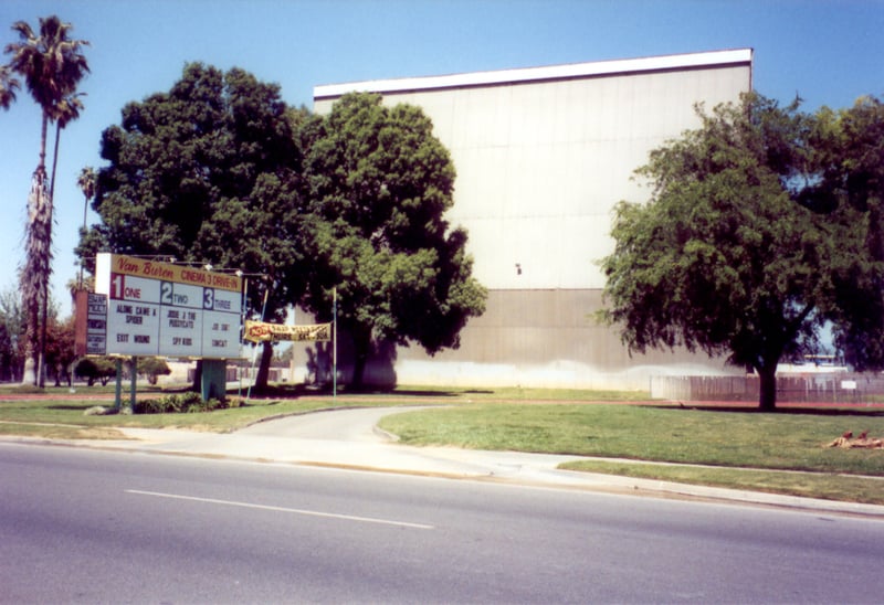 Marquee and back of screen from the street