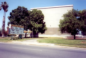 Marquee and back of screen from the street