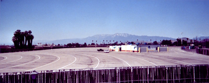 Panoramic view of the field and main building