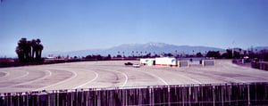 Panoramic view of the field and main building