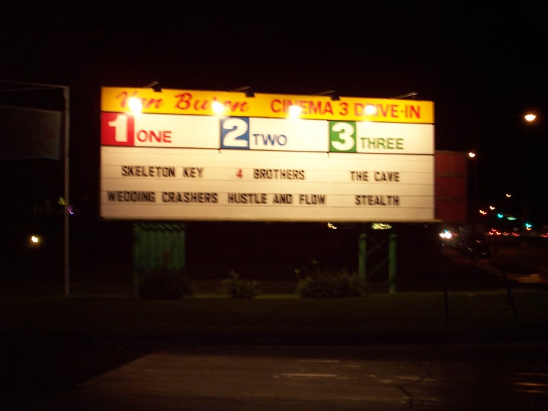 The marquee at the Van Buren, easily seen from Van Buren Blvd. Took this one as we were leaving. What a great night!